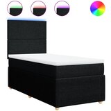 Maison Chic Box spring postelja - Vzmetna postelja z vzmetnico črna 80x200 cm blago SL4725, (21888638) | Shoptok.si