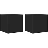  Zidni TV ormarići 2 kom crni 30,5 x 30 x 30 cm | Eponuda.com
