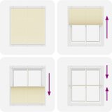 vidaXL Plisirana roleta krem 120x150 cm širina tkanine 119,4 cm | shoptok.hr