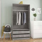  Ormar siva boja betona 100 x 50 x 200 cm od konstruiranog drva | shoptok.hr