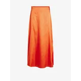 Vila Orange ladies satin maxi skirt Ella - Ladies