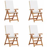 Vrtna stolica 4 pcs Smeđa i bijela 57 x 71,5 x 104 cm | shoptok.hr