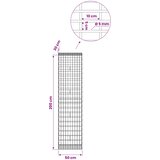  Gabion s žicom debljine 5 mm i mrežom 5x10 cm 50x30x200 cm Slike