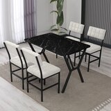 Hanah home Trpezarijski sto i stolice Dubai, Krem-crni Cijene