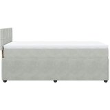  Box spring krevet s madracem svjetlosivi 80 x 200 cm baršunasti | shoptok.hr