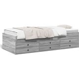 vidaXL Dnevni krevet s ladicama siva boja hrasta 90 x 200 cm drveni | shoptok.hr