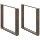  Noge za blagovaonski stol U-oblik 3 kom Prirodni čelik 100 x (72-73) cm Čelik | shoptok.hr