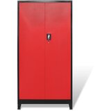  Ormar za alat s kutijom čelični 90 x 40 x 180 cm crveno-crni | Eponuda.com