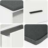  Klupa za hodnik s jastukom s ladicama Bijeli 100 x 38 x 46 cm | shoptok.hr