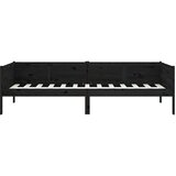  Dnevni ležaj od masivne borovine crni 90 x 190 cm | Eponuda.com