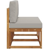  2 Komad Srednja sofa za van Čvrsto drvo akacije Prirodna | Eponuda.com