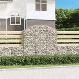 vidaXL Gabionska ko&scaron;ara s lukom 150x30x140/160 cm pocinčano željezo cijene