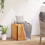  Zunanja škatla za blazine 45x45x45/53 cm akacijev les in jeklo, (21413627) | Shoptok.si