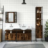  4-dijelni set kupaonskih ormarića boja dimljenog hrasta drveni | shoptok.hr