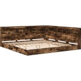  Polica postelja Dimljeni hrast 180 x 200 cm Konstruiran les, (5000126281) | Shoptok.si