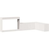 vidaXL Noćni ormarić sa stolom bijeli 222x107x75 cm masivna borovina | shoptok.hr