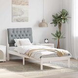  Krevetni okvir s tapiciranim uzglavljem Bijelo 75 x 190 cm | shoptok.hr