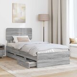  Krevetna konstrukcija Siva Sonoma 75 x 190 cm Inženjersko Drvo | shoptok.hr