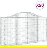  Lučne gabionske košare 50kom 200x30x100/120cm pocinčano željezo | shoptok.hr