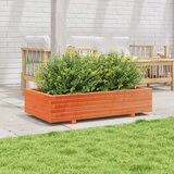  Vrtno cvetlično korito voščeno rjavo 110x60x26,5 trdna borovina, (21255627) | Shoptok.si
