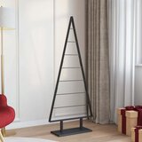  Metalna božićna jelka s stalakom Crna 150 cm Čelik | shoptok.hr