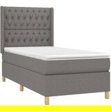  Box spring s madracem LED tamnosivi 90x190 cm tkanina | shoptok.hr