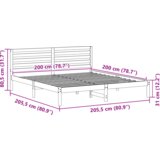  Krevetna konstrukcija s uzglavljem Voštano smeđa 200 x 200 cm | shoptok.hr