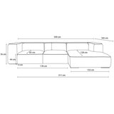 Bobochic Paris Siva/smeđa kutna garnitura od bouclé tkanine (s desnim kutom) Zephyr – | shoptok.hr