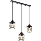 Candellux Lighting Črna kovinska viseča svetilka 12x64 cm Glob -