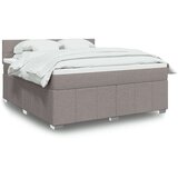vidaXL Box spring postelja z vzmetnico taupe 180x200 cm blago, (21305941) | Shoptok.si