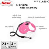 Flexi povodec classic xs, trak - 3 m (različne barve) roza | Shoptok.si
