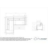 Miuform Temno modra žametna raztegljiva kotna sedežna garnitura (levi kot) Lofty Lilly – | Shoptok.si