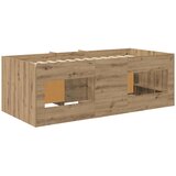  Loft krevet s ormarom 3 kom. Hrast artisan Konstruirano drvo Smeđa 75 x 190 cm | shoptok.hr