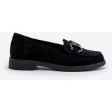VINCEZA Women's Suede Moccasins with Decoration Black Echonesa | shoptok.hr