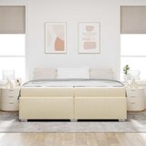  Krevetna konstrukcija s madracem Krema 200 x 200 cm tkanina | shoptok.hr