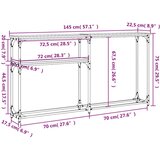  Konzolni stol boja hrasta 145 x 22 5 x 75 cm konstruirano drvo | shoptok.hr