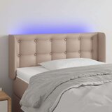 vidaXL LED posteljno vzglavje kapučino 83x16x78/88 cm umetno usnje | Shoptok.si