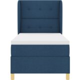  Krevet s uzglavljem s madracem Plava 90x200 cm Tkanina | shoptok.hr
