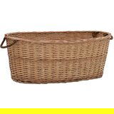 vidaXL Košara za drva z ročaji za prenašanje 88x57x34 cm naravna vrba, (20767464) | Shoptok.si