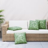 Plišani jastuci 4 komada uzorak lista 60x60 cm tkanina | shoptok.hr