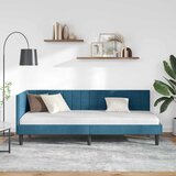  Kutni okvir kreveta s uzglavljem Plava 80 cm x 200 cm Baršun | shoptok.hr