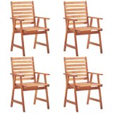 Maison Chic Zunanji Jedilni stoli - Vzorci stoli 4 kosi trden akacijev les A2088, (22030631) | Shoptok.si