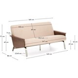 Kave Home Svetlo rjava sedežna garnitura iz šenilje 165 cm Amsen – | Shoptok.si