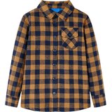  Dječja karirana košulja boja konjaka i plava 104 | shoptok.hr