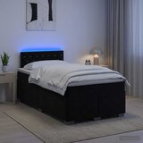  s box springom, madracem i LED-om Crna 120 x 200 cm | shoptok.hr