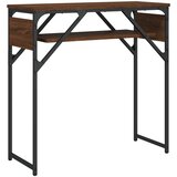  Konzolni stol s policama boja smeđeg hrasta 75x30x75 cm drveni | shoptok.hr