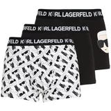 Karl Lagerfeld Bokserice boja pijeska / crna / bijela