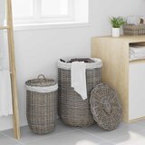  Kanta za rublje s poklopcem 2 pcs Kubu siva Kubu Ratan | Eponuda.ba