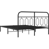  Metalni okvir za krevet s uzglavljem crni 140x190 cm | Eponuda.ba
