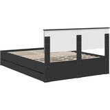  Krevetna konstrukcija Crna 140 x 190 cm Inženjersko Drvo | shoptok.hr